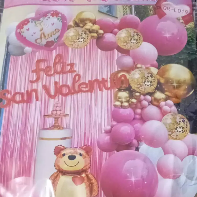 Set Decorativo Romantico Feliz San Valentin Rosado M16 — imagen 1