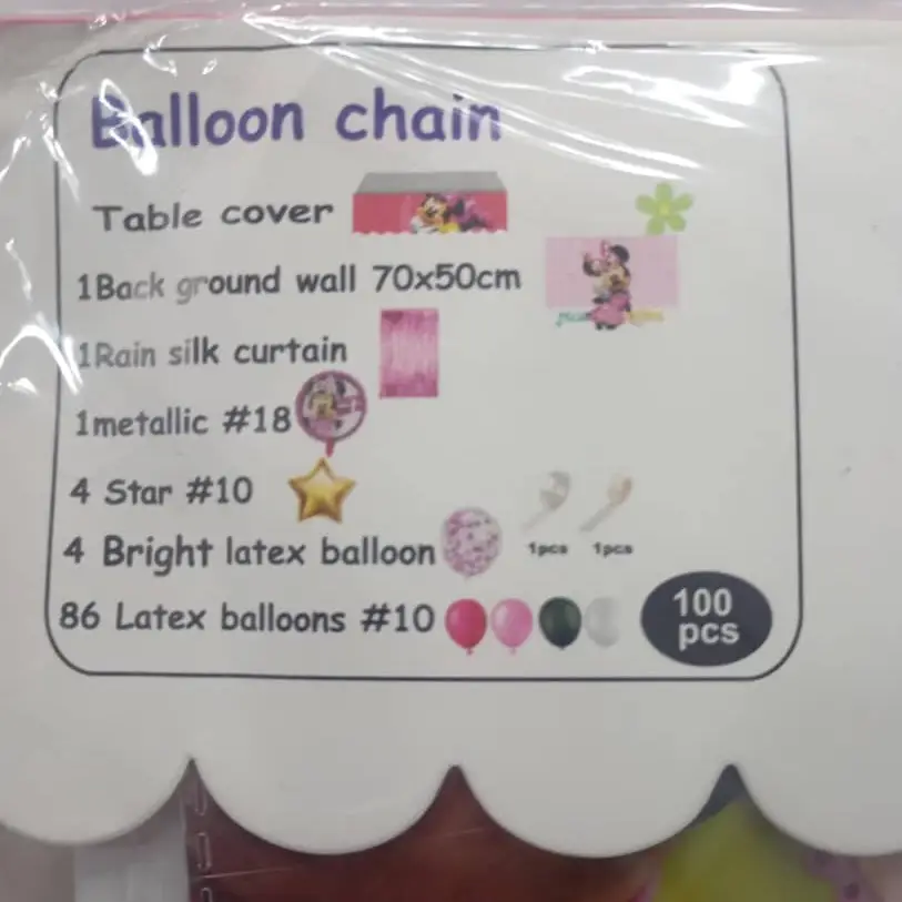 Set decorativo 100 pcs Minnie Rosada M16's photo #1