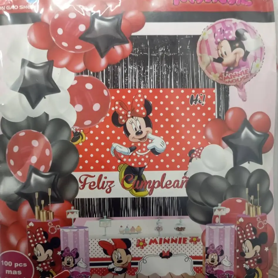 Set decorativo 100 pcs Minnie Roja M17's photo #1