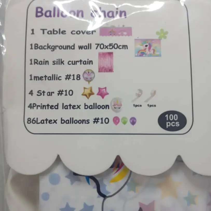 Set decorativo 100 pcs Unicornio M23's photo #1