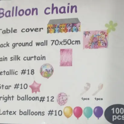 Set decorativo 100 pcs Unicornio M27's photo #1