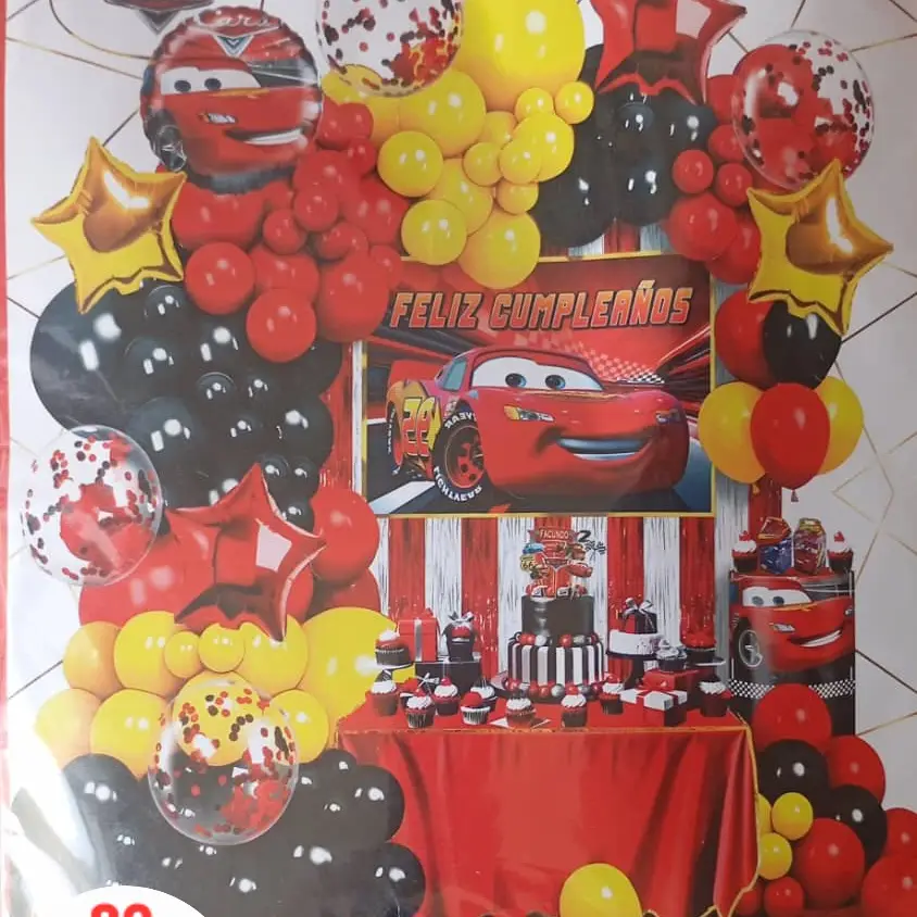 Set decorativo 80 pcs Rayo Macqueen — imagen 1