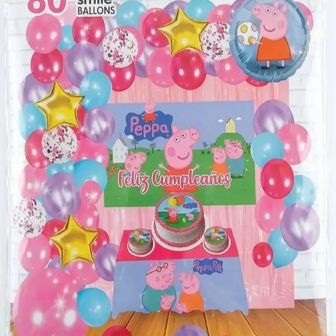 Set decorativo 80 pcs Pepa Pig — imagen 1