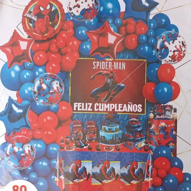 Set decorativo 80 pcs Spiderman — imagen 1
