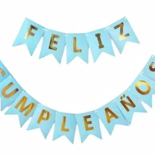 Banderín Feliz Cumpleaños Azul Claro's photo #1