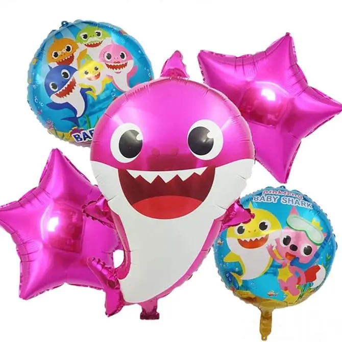 Set 5 Globos Baby Shark M3's photo #1