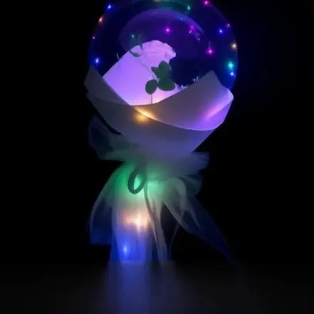 Globo Burbuja con Flor Morada y Luces Led's photo #1