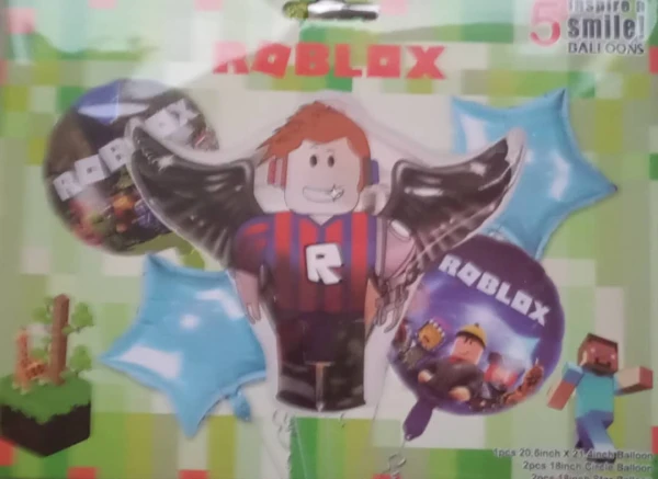 Set de 5 Globos Roblox M2's foto | PartyExpress |  BizneCubano