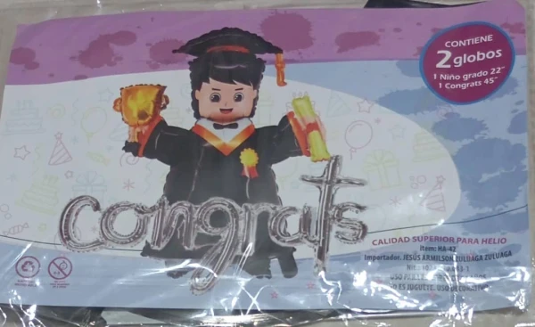 Set de 2 Globos Graduación M9's foto | PartyExpress |  BizneCubano