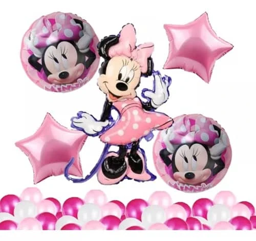Set de 5 Globos Minnie M1's foto | PartyExpress |  BizneCubano