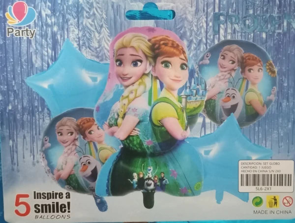 Set de 5 Globos Frozen M1's foto | PartyExpress |  BizneCubano