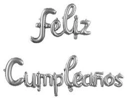 Feliz Cumpleaños Inflable Plateado's foto | PartyExpress |  BizneCubano