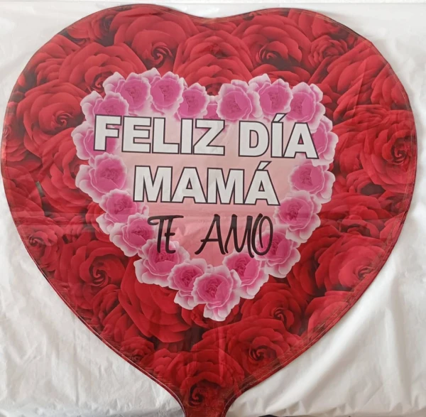 Globo 18" Corazón Feliz día Mamá's foto | PartyExpress |  BizneCubano