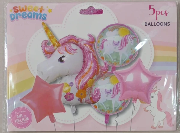 Set de 5 Globos Unicornio M12's foto | PartyExpress |  BizneCubano