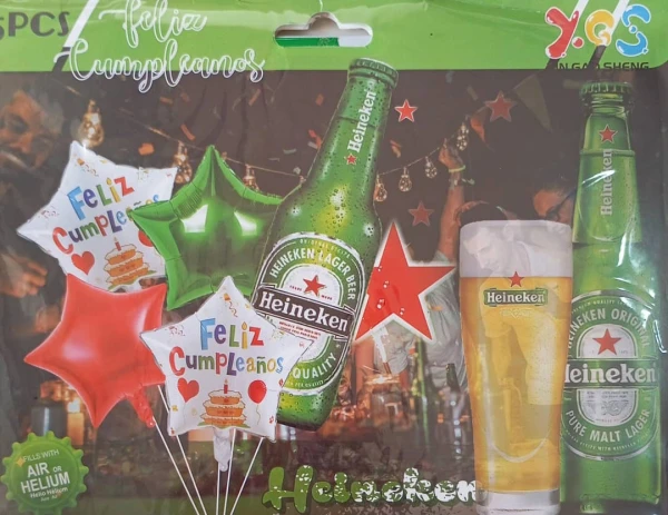 Set de 5 Globos Botella M34's foto | PartyExpress |  BizneCubano