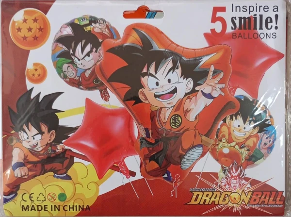 Set de 5 Globos Dragon Ball M3's foto | PartyExpress |  BizneCubano