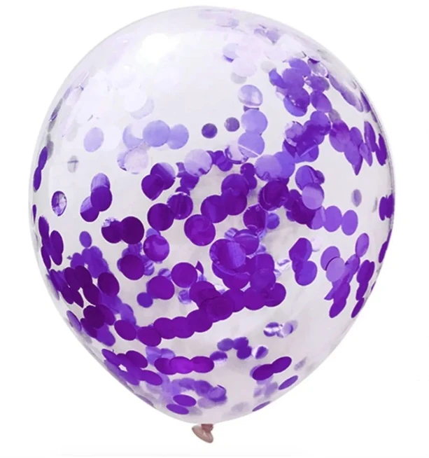 12" Latex con Confetis Morado's foto | PartyExpress |  BizneCubano