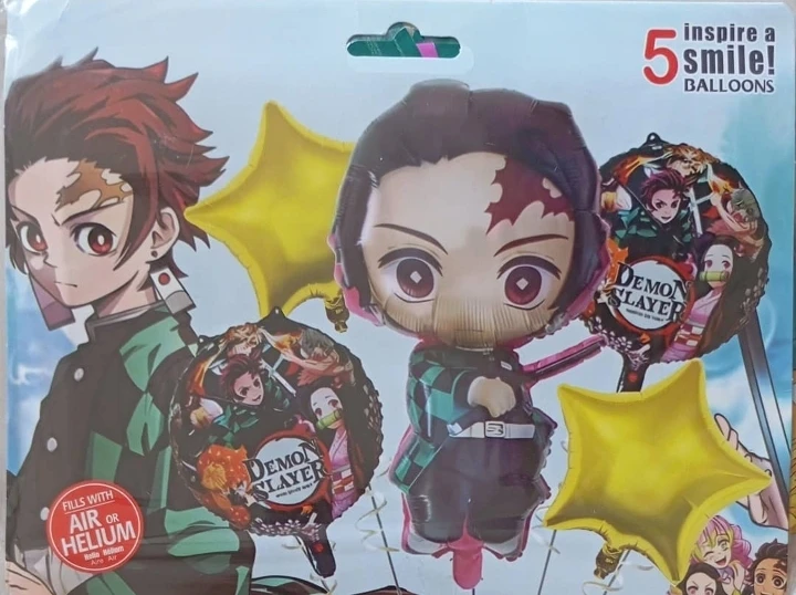 Set de 5 Globos Demon Slayer's foto | PartyExpress |  BizneCubano