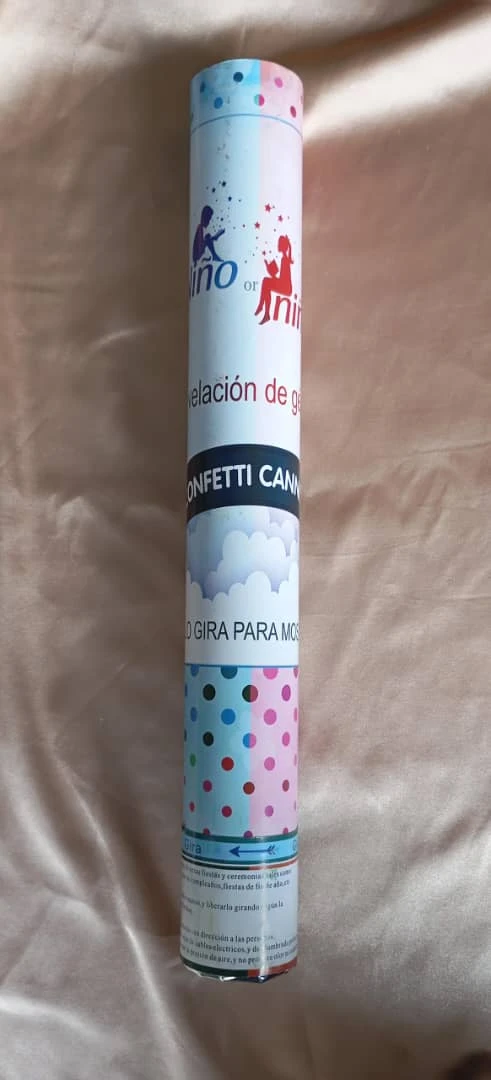 Cañon de Confetis Revelación de Sexo para Niñas 40 cm's foto | PartyExpress |  BizneCubano