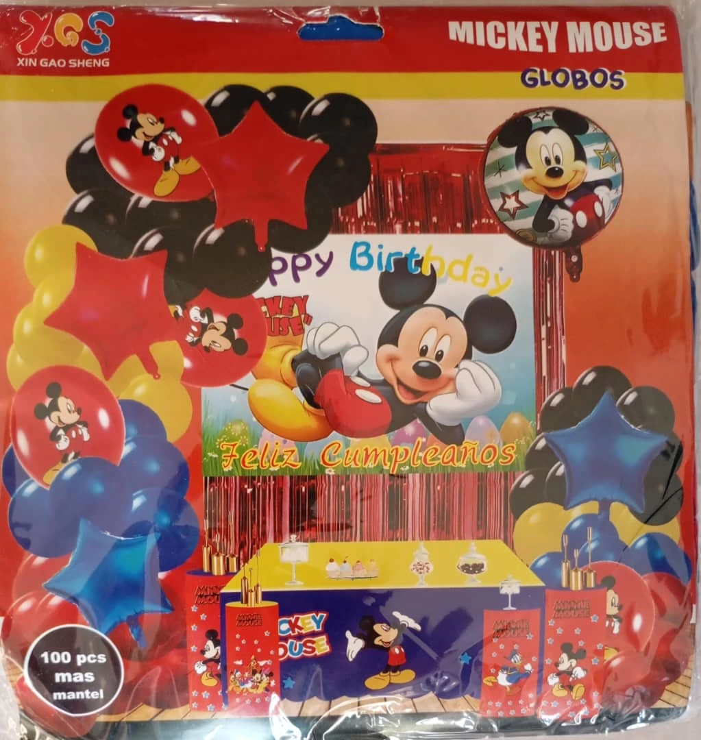 Set decorativo 100 pcs Mickey M47's foto | PartyExpress |  BizneCubano