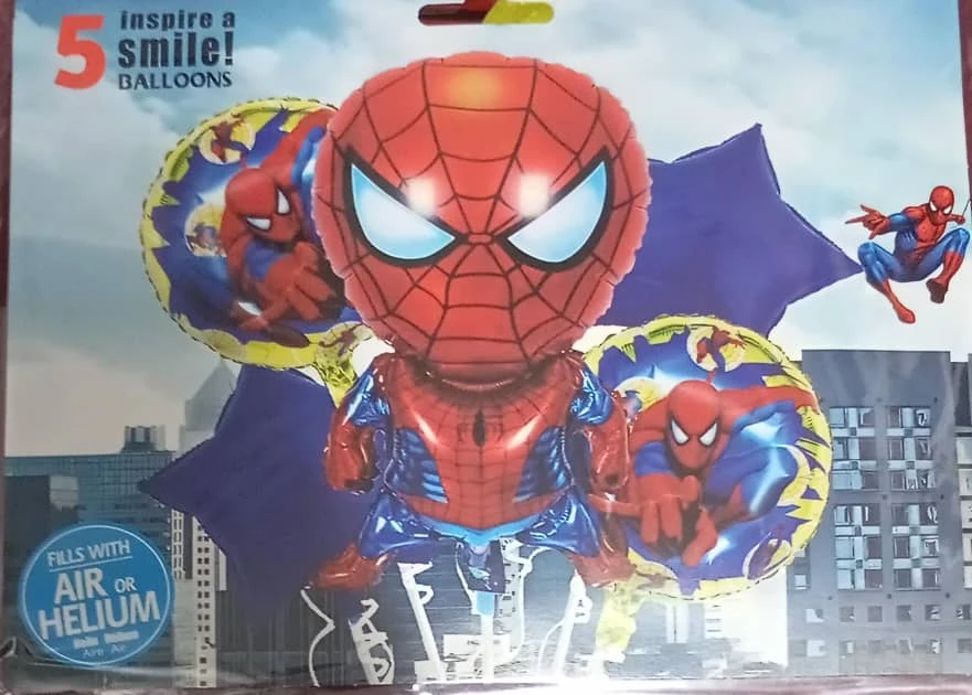 Set de 5 Globos Spiderman M25's foto | PartyExpress |  BizneCubano