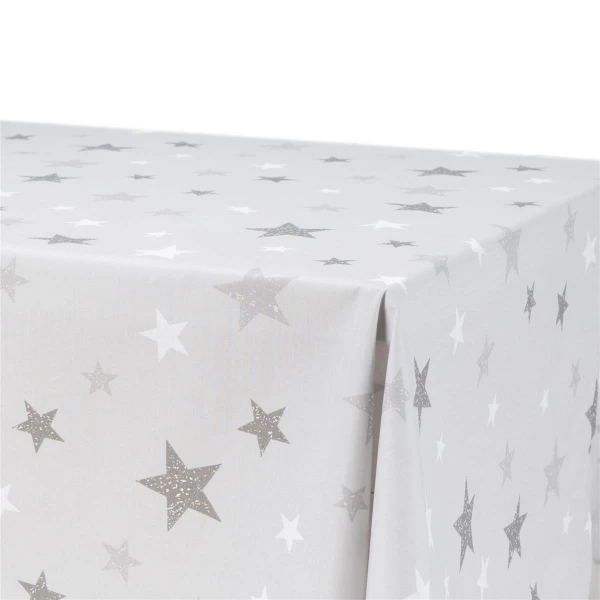 Mantel Cromado Blanco con Estrellas Plateadas's foto | PartyExpress |  BizneCubano
