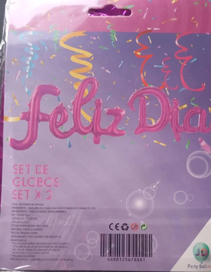 Feliz Día Inflable Rosado Fucsia's foto | PartyExpress |  BizneCubano