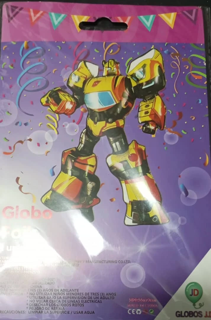 Globo 28" de Silueta Robot Amarillo, Rojo y Negro's foto | PartyExpress |  BizneCubano