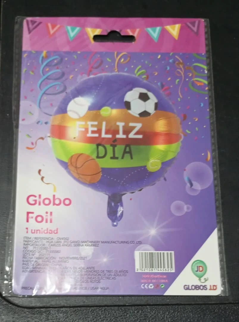 Globo 18" Feliz Día con Pelotas's foto | PartyExpress |  BizneCubano