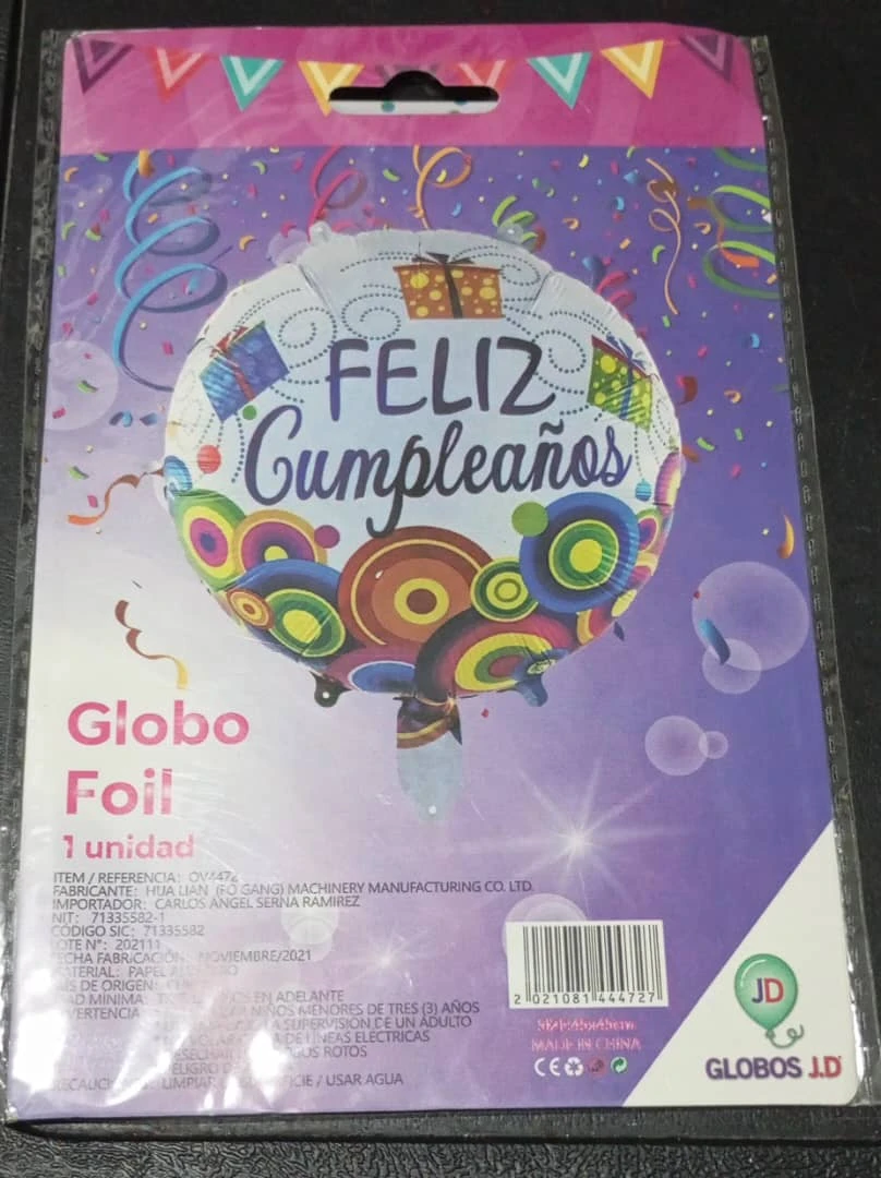 Globo 18" Feliz Cumpleaños con Regalos's foto | PartyExpress |  BizneCubano