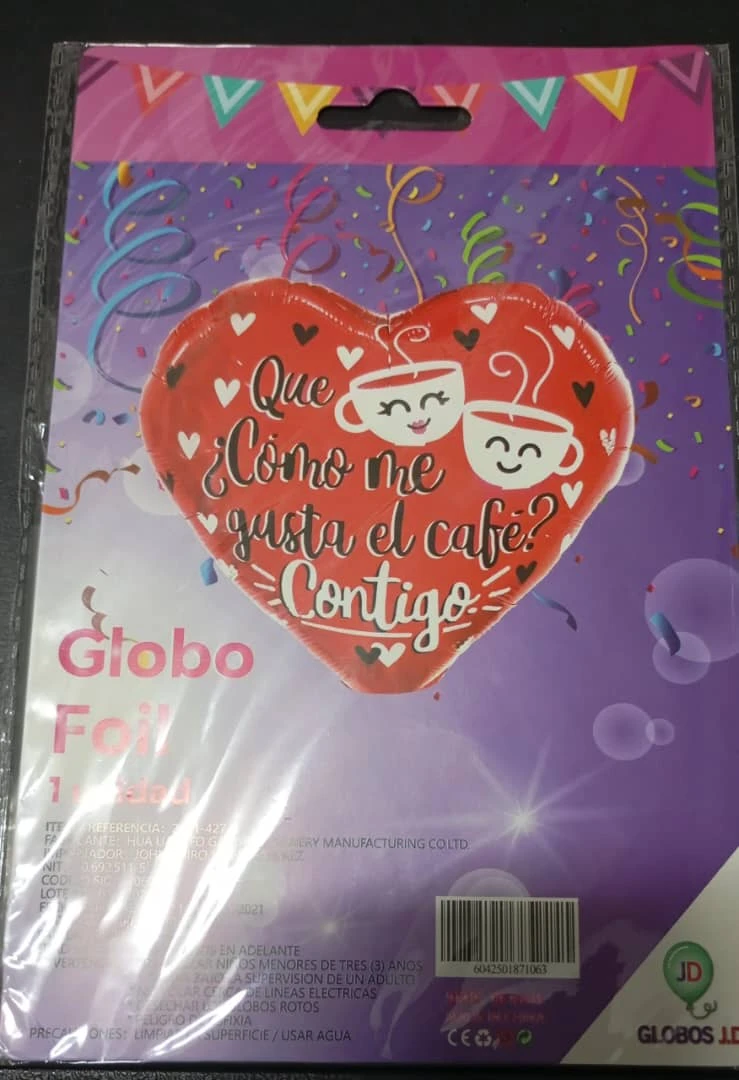 Globo 18" Corazón con Te Amo's foto | PartyExpress |  BizneCubano