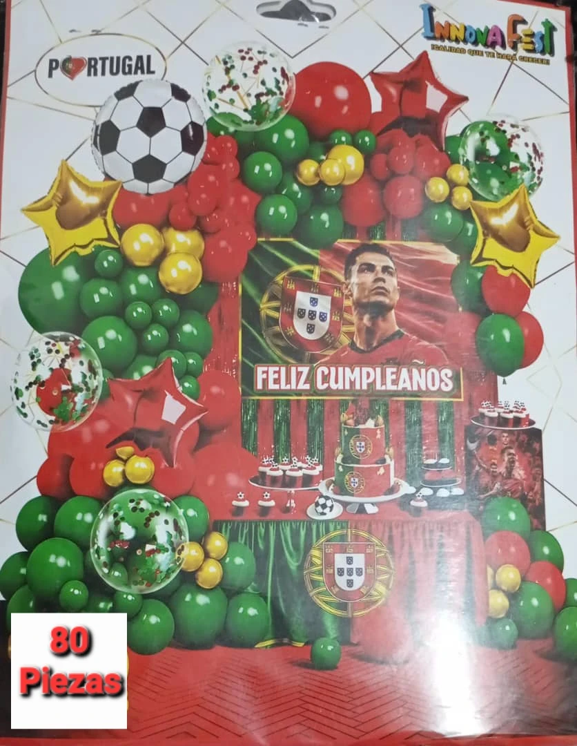 Set decorativo 80 pcs Fútbol (Ronaldo)'s foto | PartyExpress |  BizneCubano
