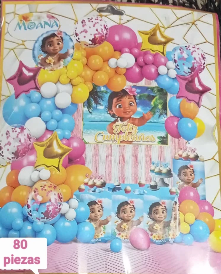 Set decorativo 80 pcs Moana Bebe's foto | PartyExpress |  BizneCubano