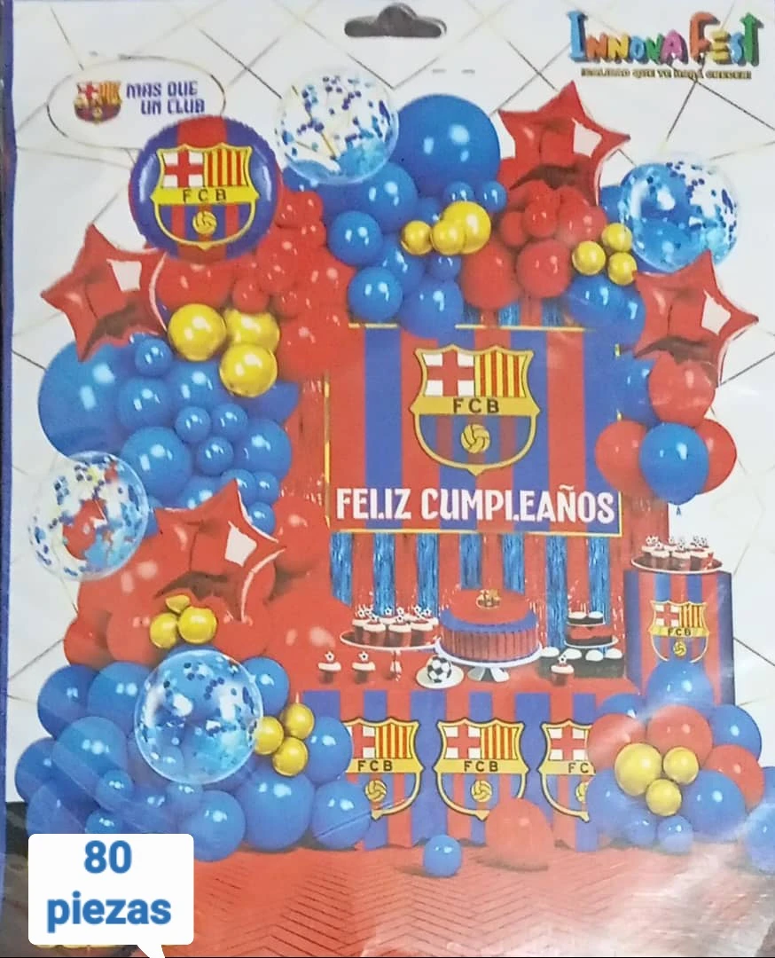 Set decorativo 80 pcs Fútbol (Barcelona)'s foto | PartyExpress |  BizneCubano