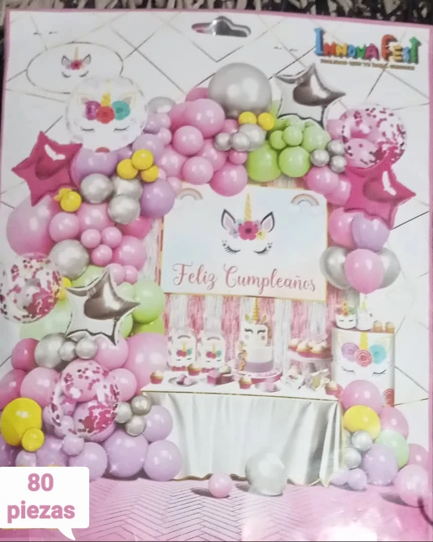 Set decorativo 80 pcs Unicornio's foto | PartyExpress |  BizneCubano