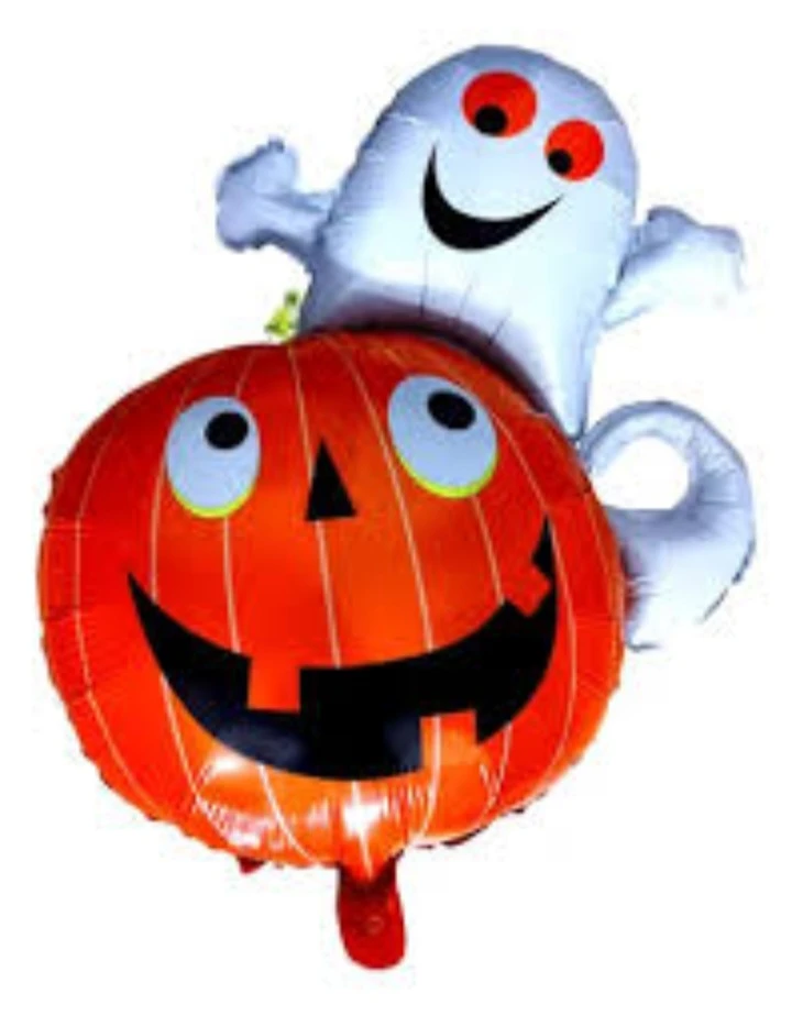 Globo 18" Halloween Fantasma y Calabaza Roja's foto | PartyExpress |  BizneCubano