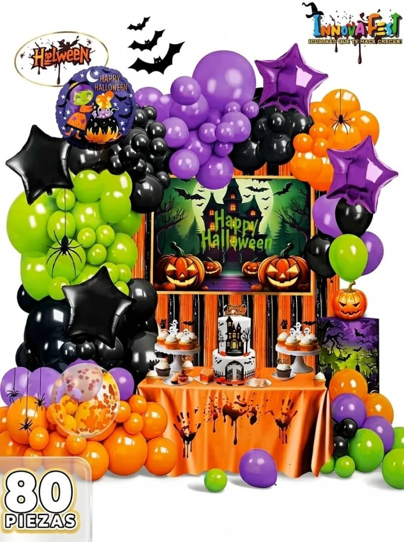 Set decorativo 80 pcs Halloween M3's foto | PartyExpress |  BizneCubano