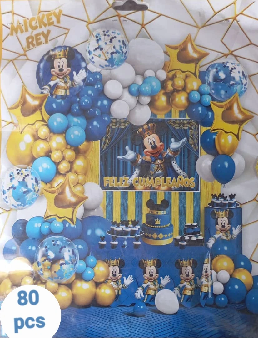 Set decorativo 80 pcs Mickey Rey's foto | PartyExpress |  BizneCubano