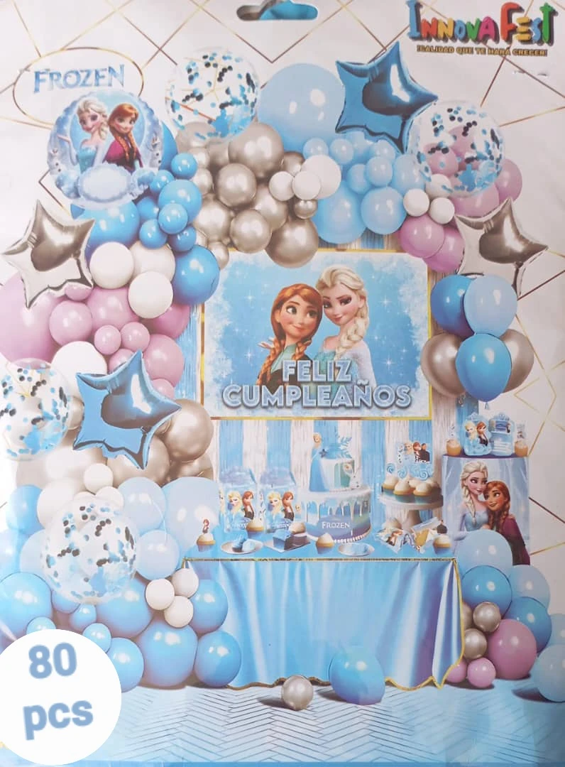 Set decorativo 80 pcs Frozen's foto | PartyExpress |  BizneCubano