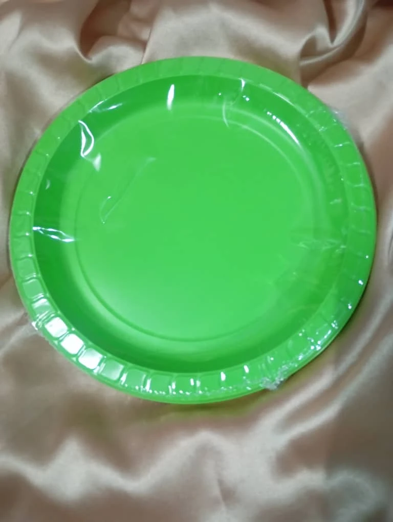 Paquete de 10 Platos Verde Limón's foto | PartyExpress |  BizneCubano