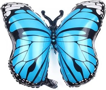 Globo 14" de Silueta Mariposa Azul y Negra's foto | PartyExpress |  BizneCubano