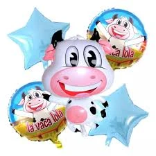 Set de 5 Globos Vaca Lola M1's foto | PartyExpress |  BizneCubano