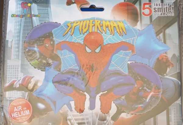Set de 5 Globos Spiderman M7's foto | PartyExpress |  BizneCubano