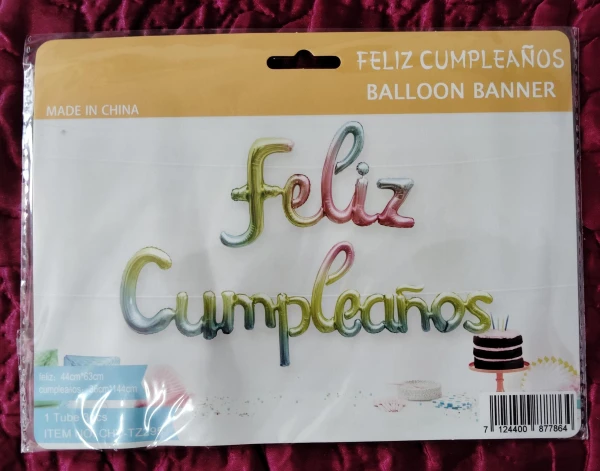 Feliz Cumpleaños Inflable Multicolor M2's foto | PartyExpress |  BizneCubano