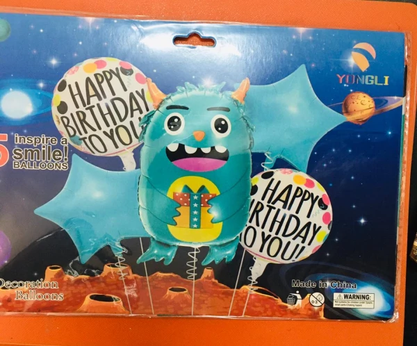 Set de 5 Globos Mounster Alien's foto | PartyExpress |  BizneCubano