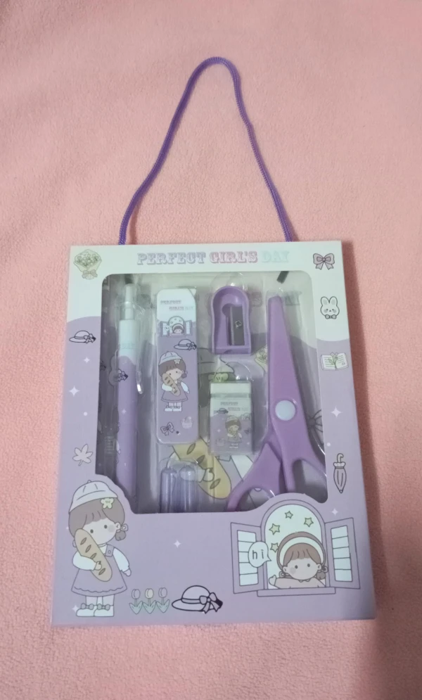 Estuche Escolar con Tijera Morado's foto | PartyExpress |  BizneCubano