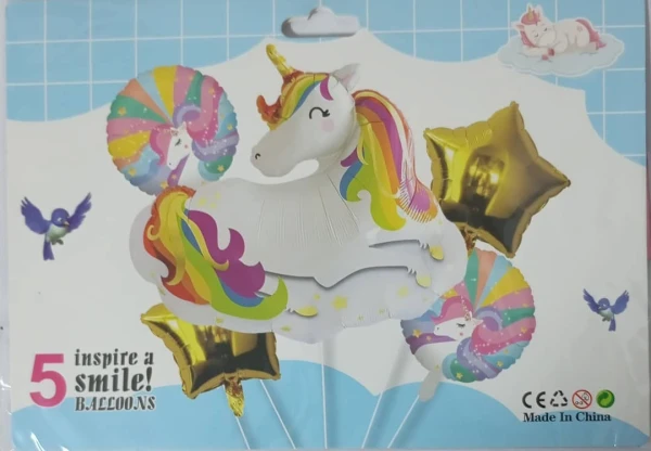 Set de 5 Globos Unicornio M9's foto | PartyExpress |  BizneCubano