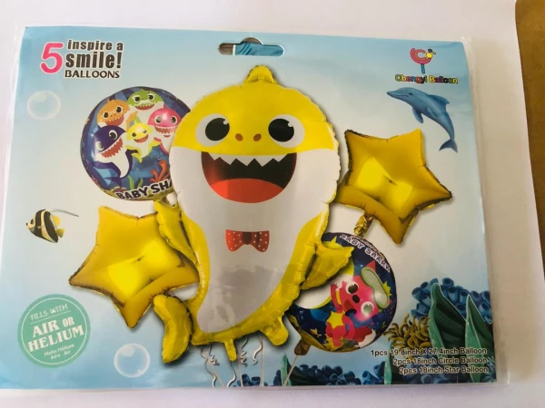 Set 5 Globos Baby Shark M4's foto | PartyExpress |  BizneCubano