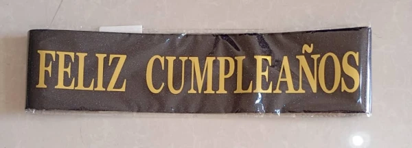 Banda Feliz Cumpleaños con Brillo Negra's foto | PartyExpress |  BizneCubano