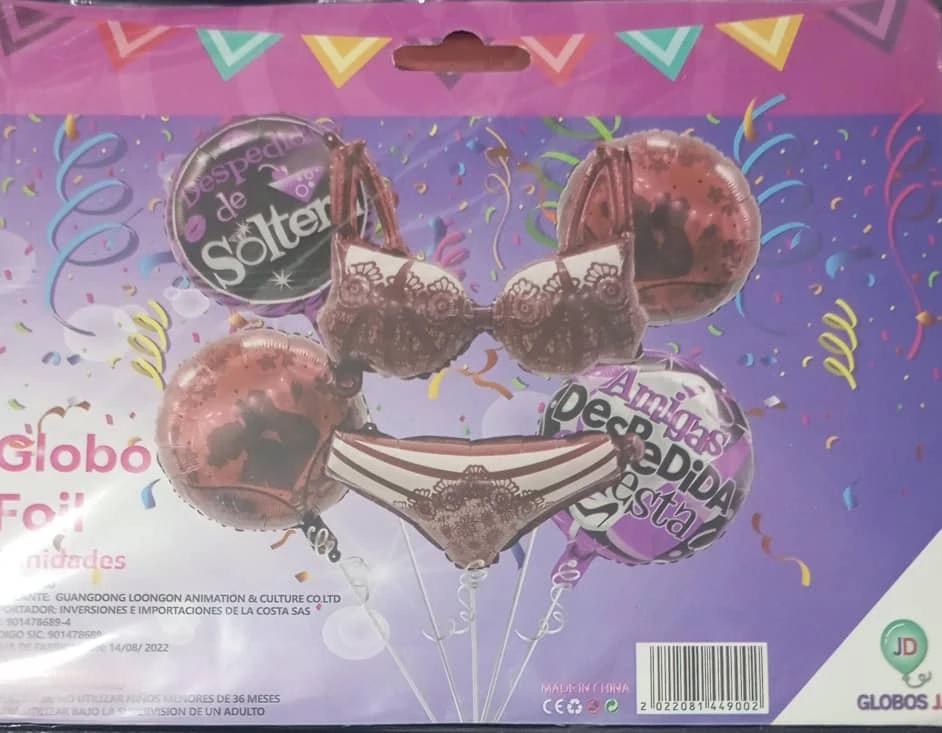 Set de 5 Globos Despedida de Soltera M3's foto | PartyExpress |  BizneCubano